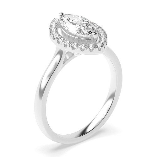 Marquise Plain Shoulder Engagement Rings
