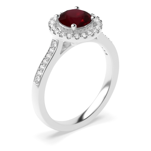 4 Prong Halo Engagement Rings
