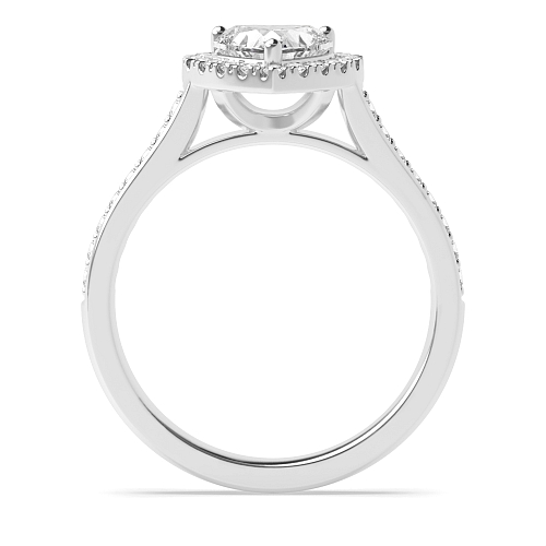 Prong Heart Shoulder set Engagement Rings