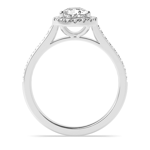Prong Pear Shoulder set Engagement Rings