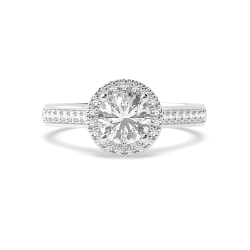 Round Shoulder set Engagement Rings