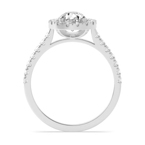 Prong Pear Classic Halo Engagement Ring