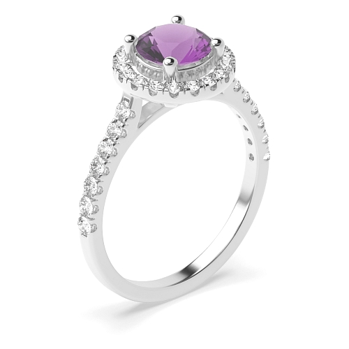 Classic U gallery Amethyst Engagement Rings