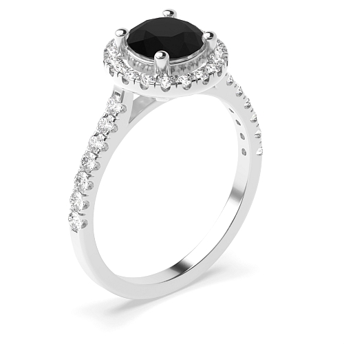 Classic U gallery Black Diamond Engagement Rings