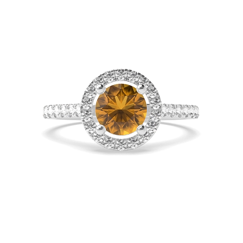 Classic U gallery Citrine Engagement Rings