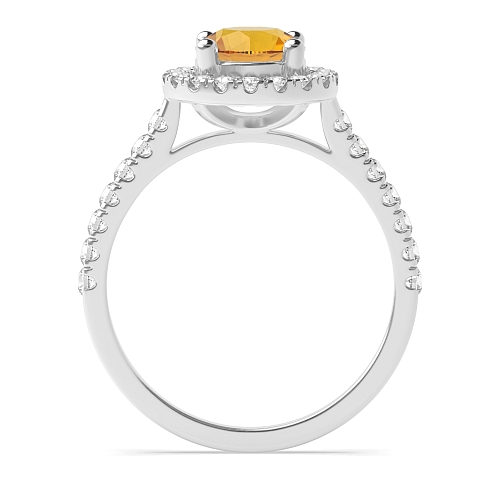 Classic U gallery Citrine Engagement Rings