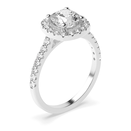Cushion Classic U gallery Halo Engagement Rings