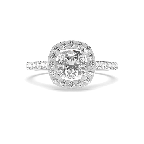 Cushion Classic U gallery Halo Engagement Rings