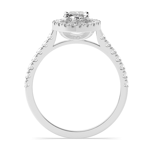 4 Prong Marquise Classic Halo Engagement Ring