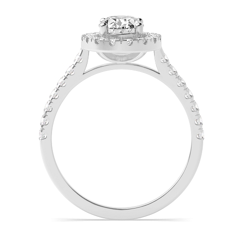 Oval Classic U gallery Side Stone Engagement Rings