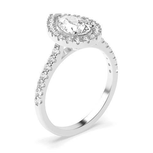 Prong Pear Classic U gallery Engagement Rings