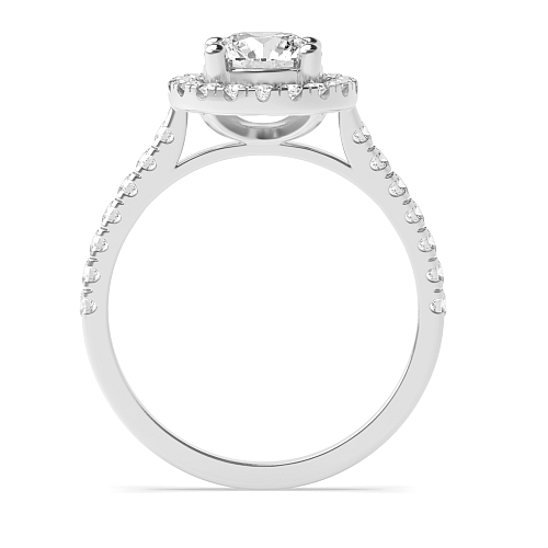 4 Prong Classic Halo Engagement Ring