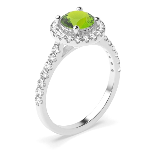 Classic U gallery Peridot Engagement Rings