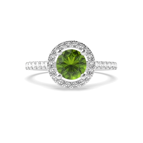 Classic U gallery Peridot Engagement Rings