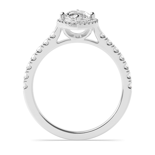Marquise High set accented stone Engagement Rings