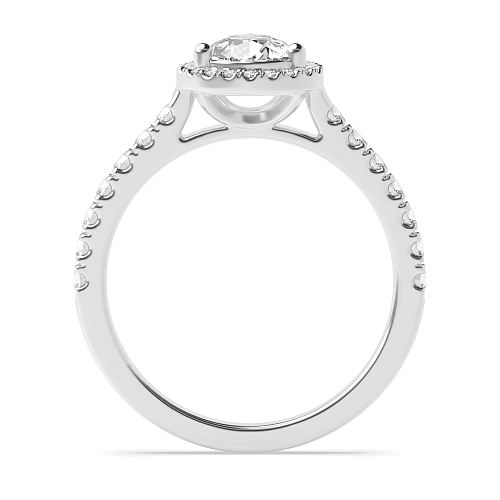 Prong Pear High set accented stone Engagement Rings