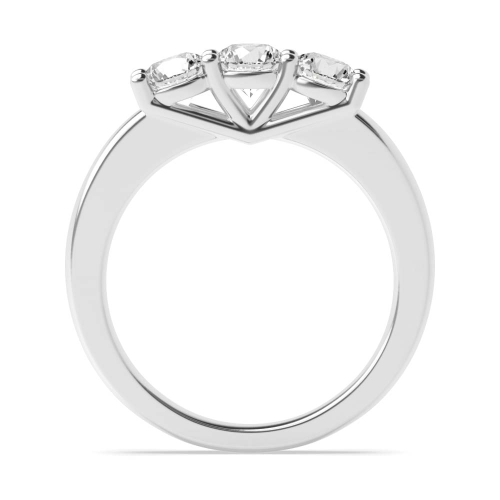4 Prong Round Unusual setting Moissanite Engagement Rings