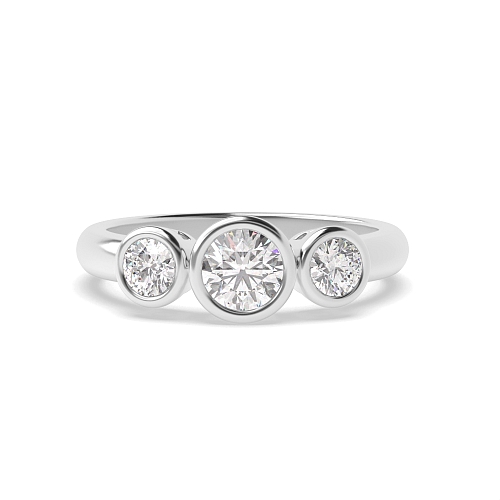 Round Trinity Trilogy Engagement Rings