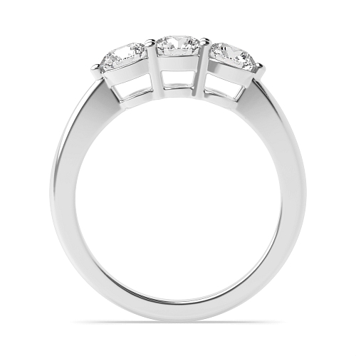 4 Prong Round Ending claws equal size Engagement Rings