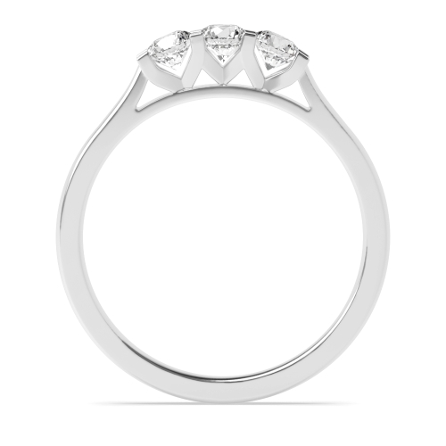 4 Prong Round V style setting Moissanite Engagement Rings