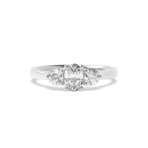 4 Prong Oval Solara Moissanite Engagement Rings