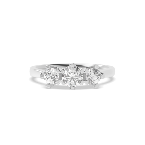 6 Prong Round Vintage style Engagement Rings