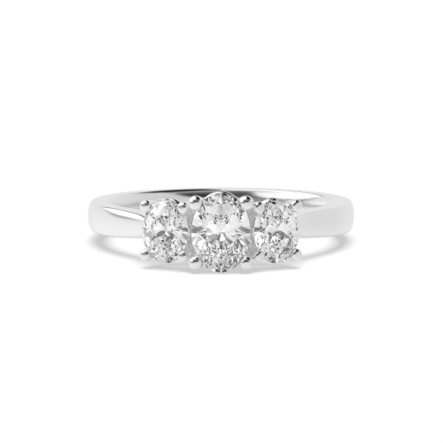 4 Prong Oval Separate claws high set Moissanite Engagement Rings