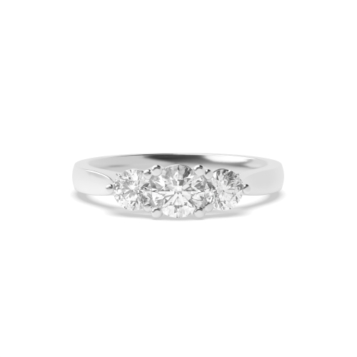4 Prong Round Raised setting Moissanite Engagement Rings