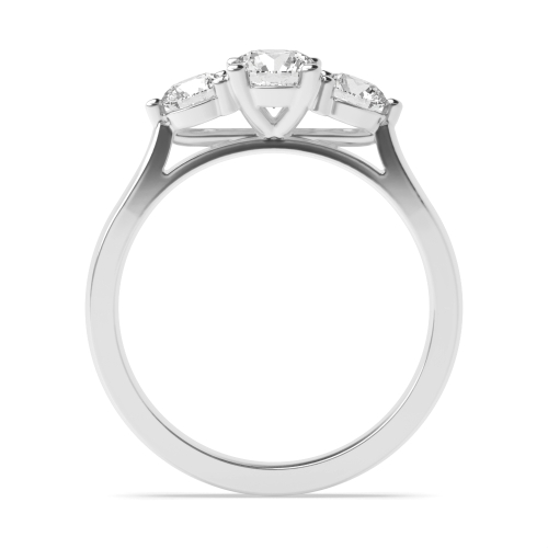 4 Prong Round Raised setting Moissanite Engagement Rings