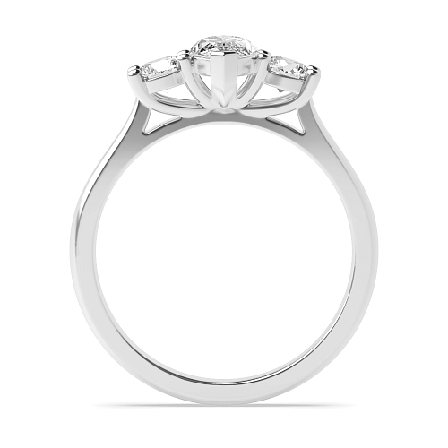 Marquise With round on side Engagement Rings