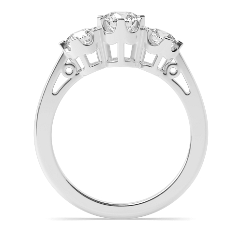 6 Prong Round Crown setting Moissanite Engagement Rings