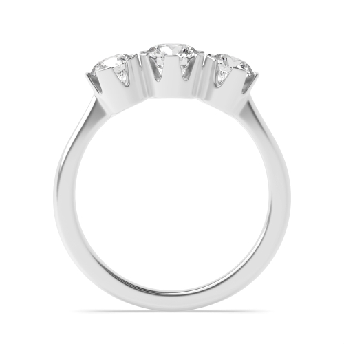 6 Prong Round Flat claws Moissanite Engagement Rings