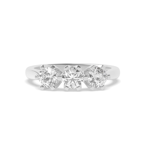 6 Prong Round Square claw crown setting Moissanite Engagement Rings