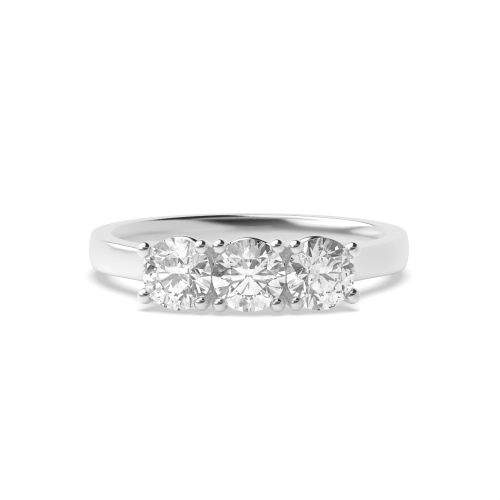 4 Prong Round Raise setting equal Moissanite Engagement Rings