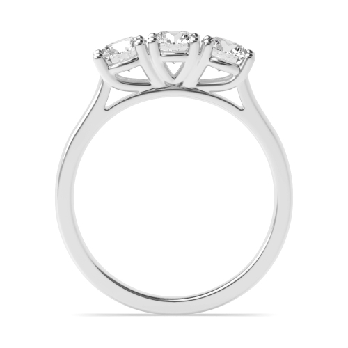 4 Prong Round Raise setting equal Moissanite Engagement Rings