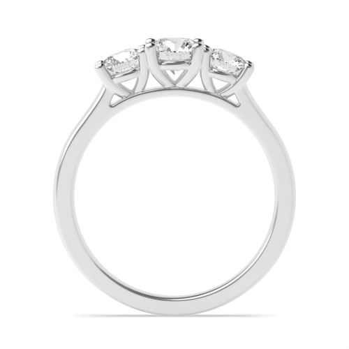 4 Prong Round V shape high set Moissanite Engagement Rings