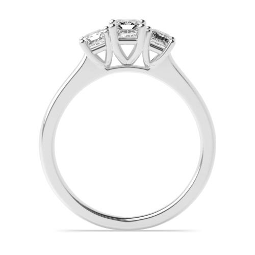 4 Prong Emerald Raised setting Engagement Rings