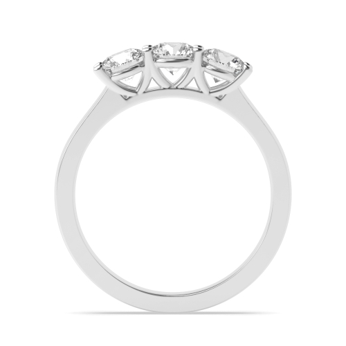 4 Prong Round Equal size Moissanite Engagement Rings