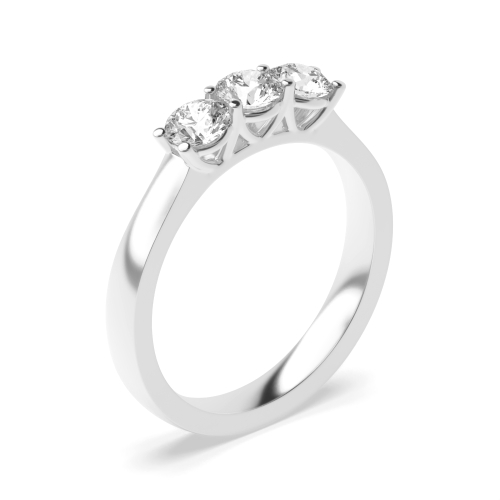 4 Prong Round Equal size Engagement Rings