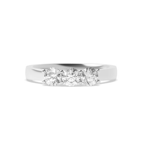 4 Prong Round Equal size Engagement Rings