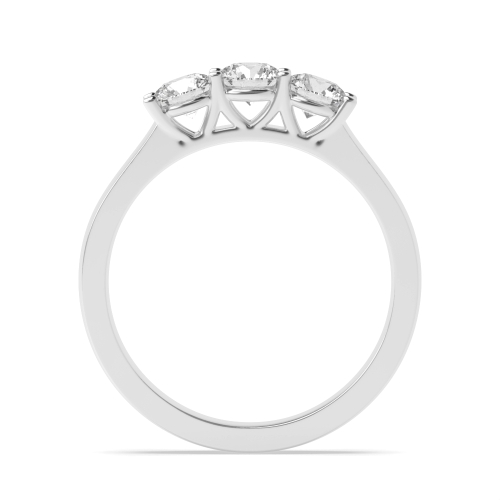 4 Prong Round Equal size Engagement Rings