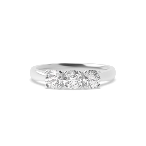4 Prong Round Square claws Moissanite Engagement Rings