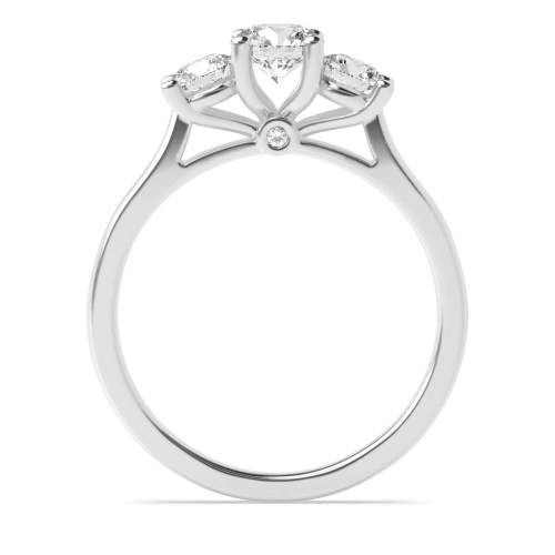 4 Prong Round High set designer Moissanite Engagement Rings