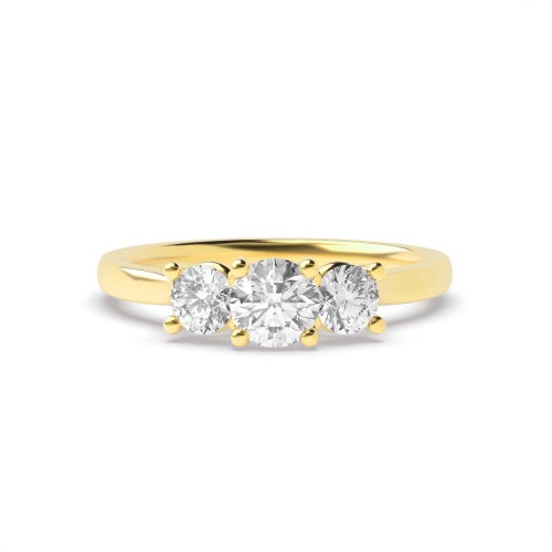 4 Prong Round Yellow Gold High set designer Engagement Rings