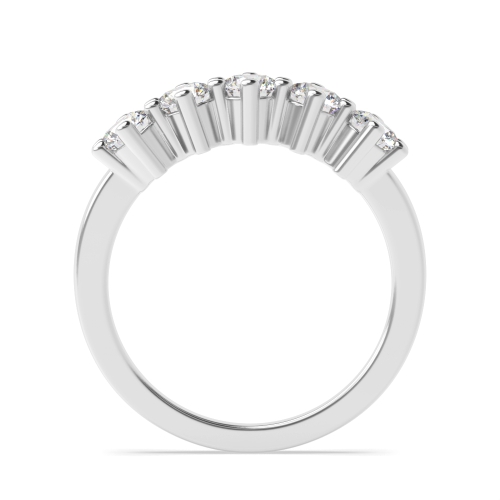 6 Prong Round Luster Quintet Five Stone Diamond Ring