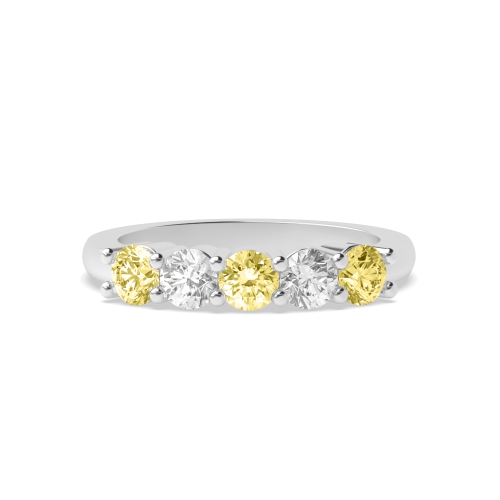 4 Prong Round Five Stone Diamond Ring