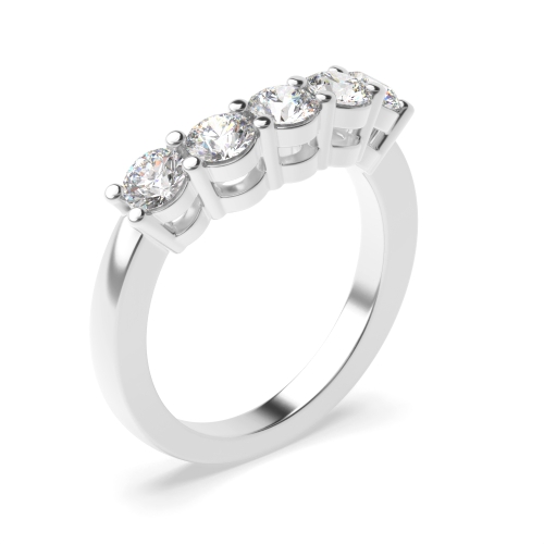 4 Prong Round Mystique Quintet Five Stone Diamond Ring