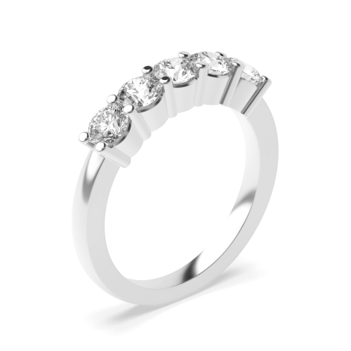 4 Prong Round Regal Quintet Five Stone Diamond Ring