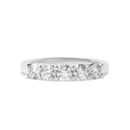 4 Prong Round Regal Quintet Five Stone Diamond Ring