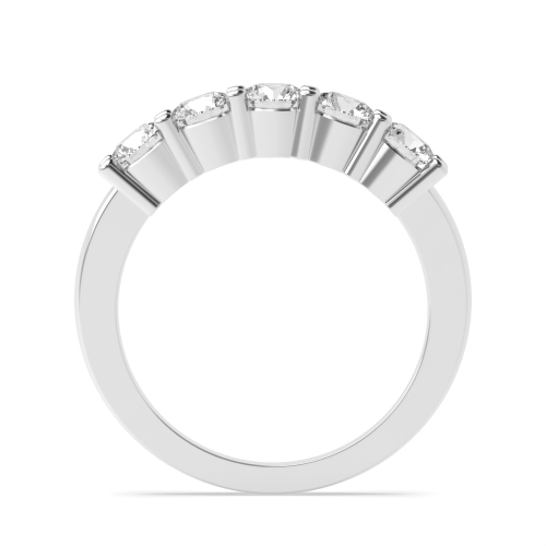 4 Prong Round Regal Quintet Five Stone Diamond Ring